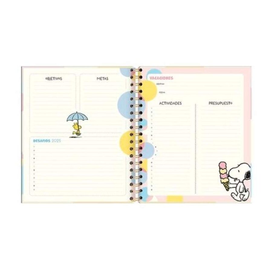Agenda 2025 Snoopy Pastel