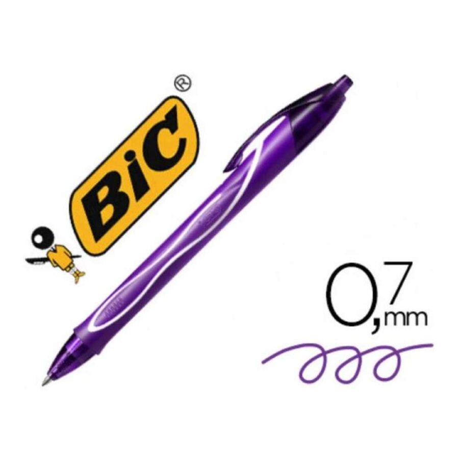 Bolígrafo Bic Gelocity Dry Lila