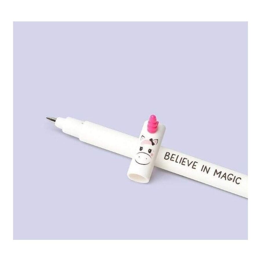 Bolígrafo Borrable De Gel Unicornio Blanco