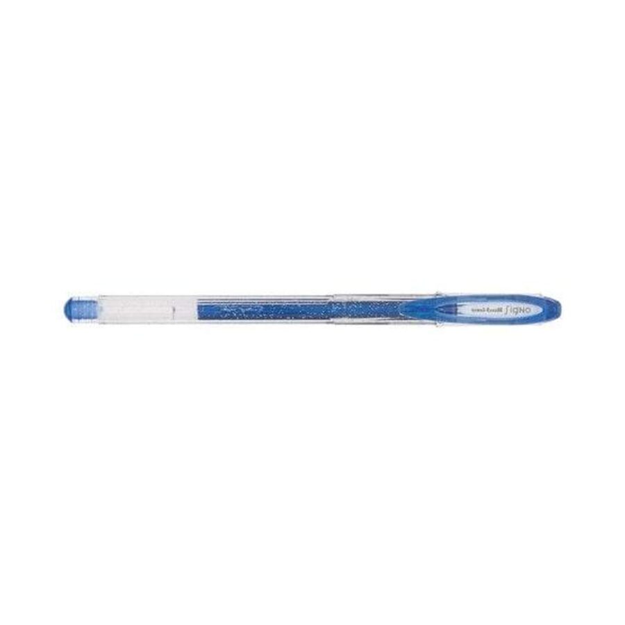 Bolígrafo Gel Purpurina Uniball Azul