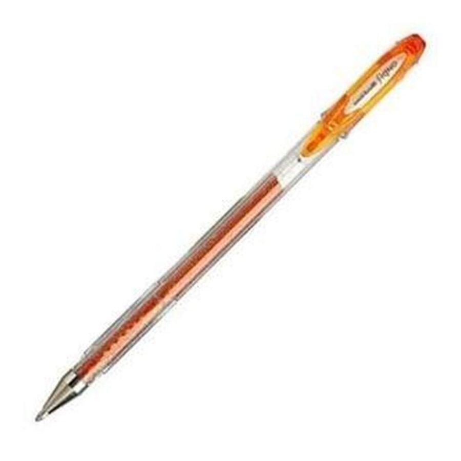 Bolígrafo Gel Purpurina Uniball Naranja