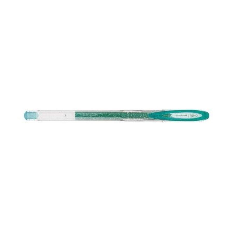 Bolígrafo Gel Purpurina Uniball Verde