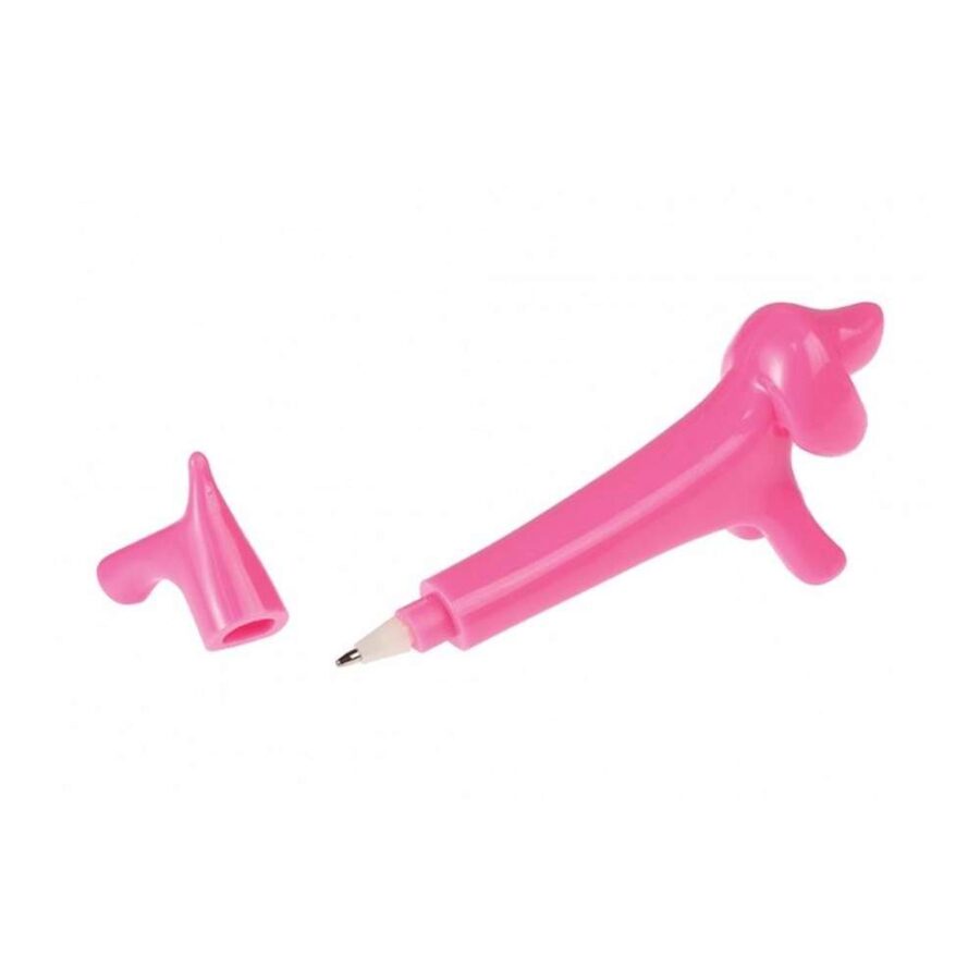Bolígrafo Perro Salchicha Rosa