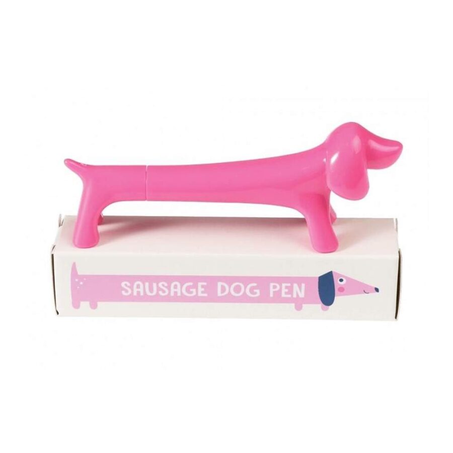 Bolígrafo Perro Salchicha Rosa