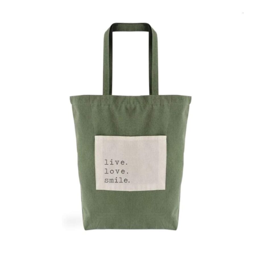 Bolsa Algodón Bolsillo Verde