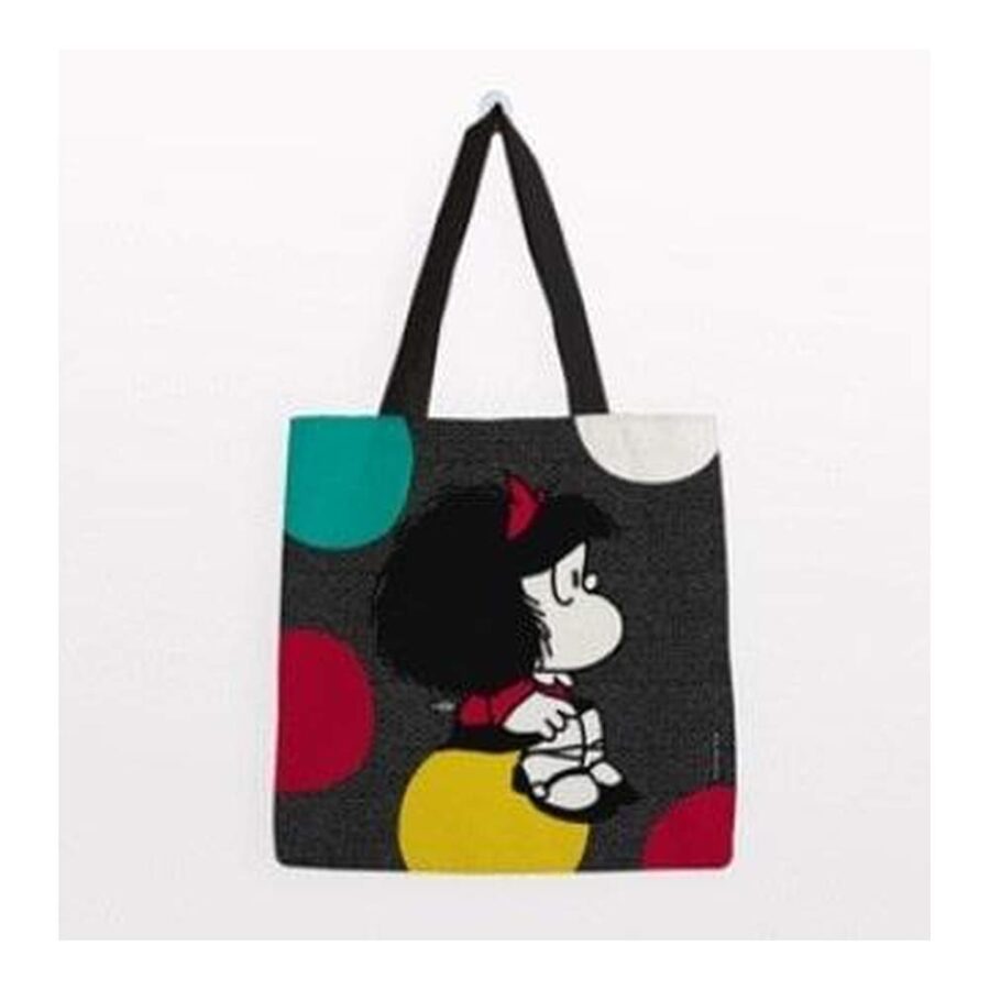 Bolsa Algodón Mafalda Grande Sobre Pelota