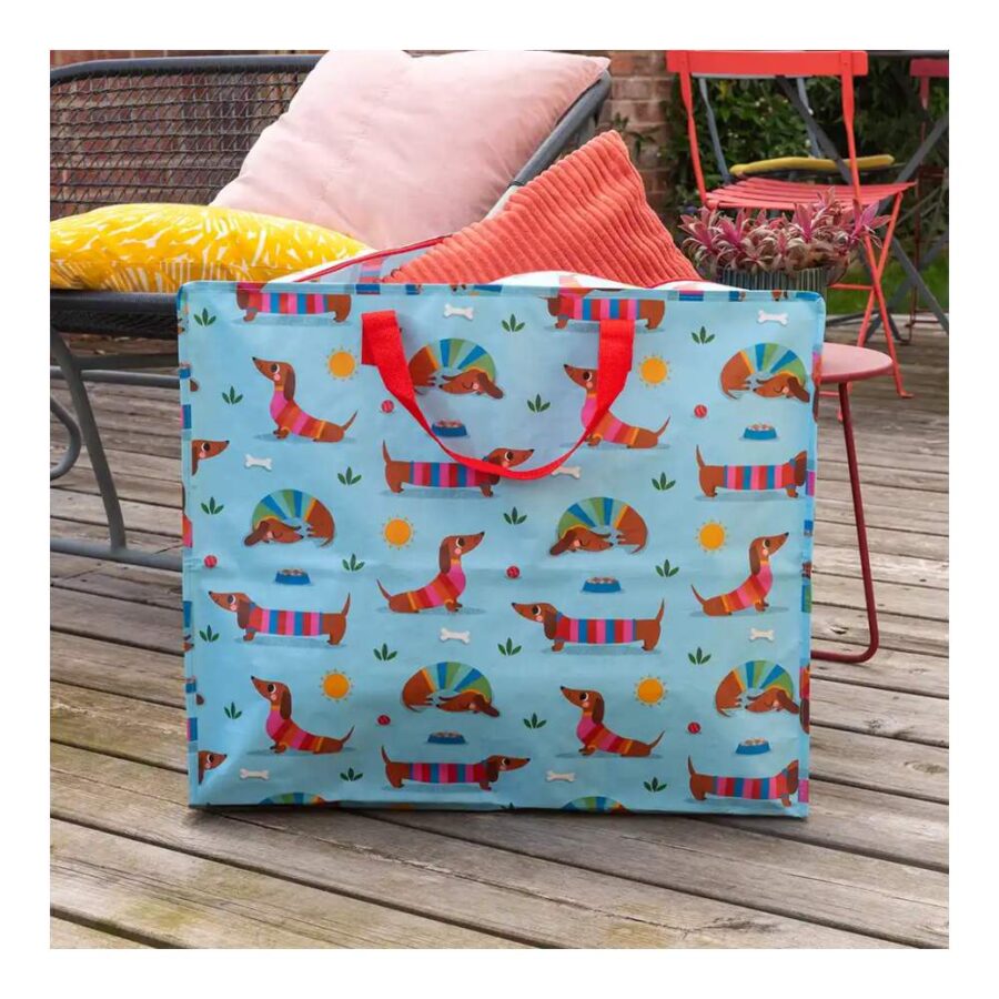 Bolsa Jumbo Almacenaje Perro Salchicha Azul