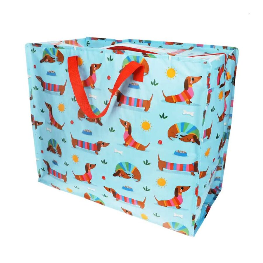 Bolsa Jumbo Almacenaje Perro Salchicha Azul