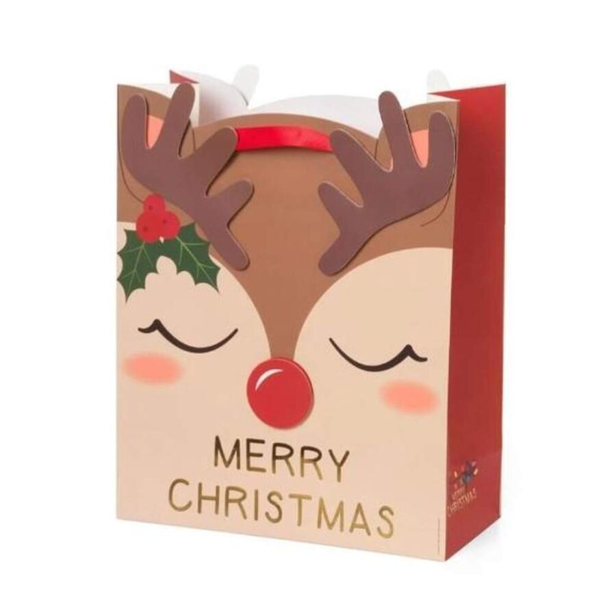 Bolsa Regalo L Navidad Reno