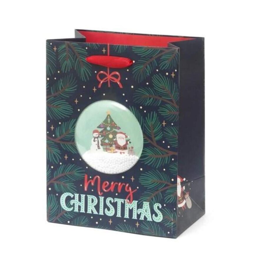 Bolsa Regalo M Navidad Bola De Nieve