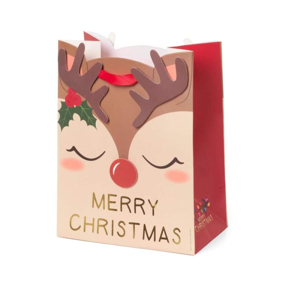 Bolsa Regalo M Navidad Reno