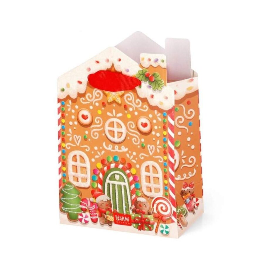 Bolsa Regalo S Navidad Casita Jengibre