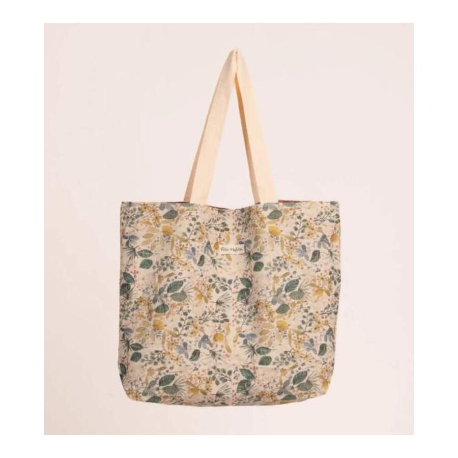 Bolsa Reversible Flores Y Vichy