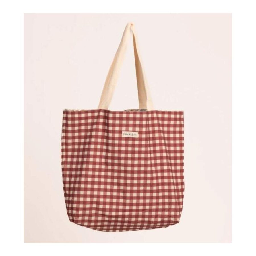 Bolsa Reversible Flores Y Vichy