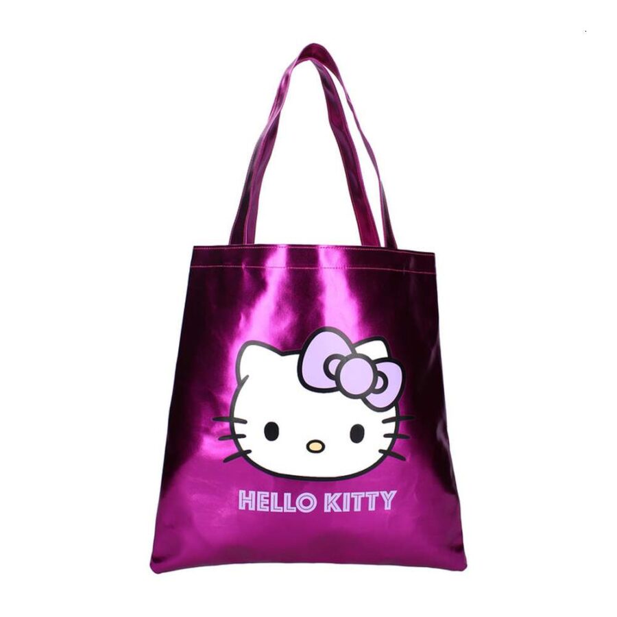 Bolsa Tela Metallic Hello Kitty