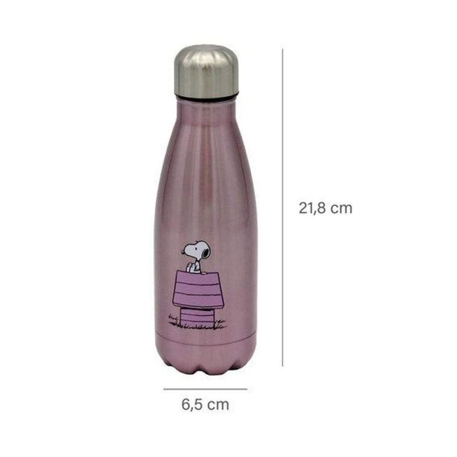 Botella Acero Caseta Rosa Snoopy