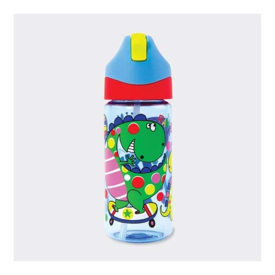 Botella Con Pajita Dinosaurios