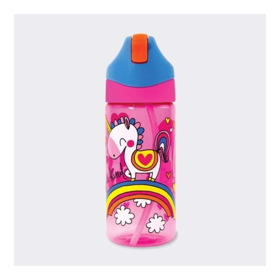 Botella Con Pajita Unicornio