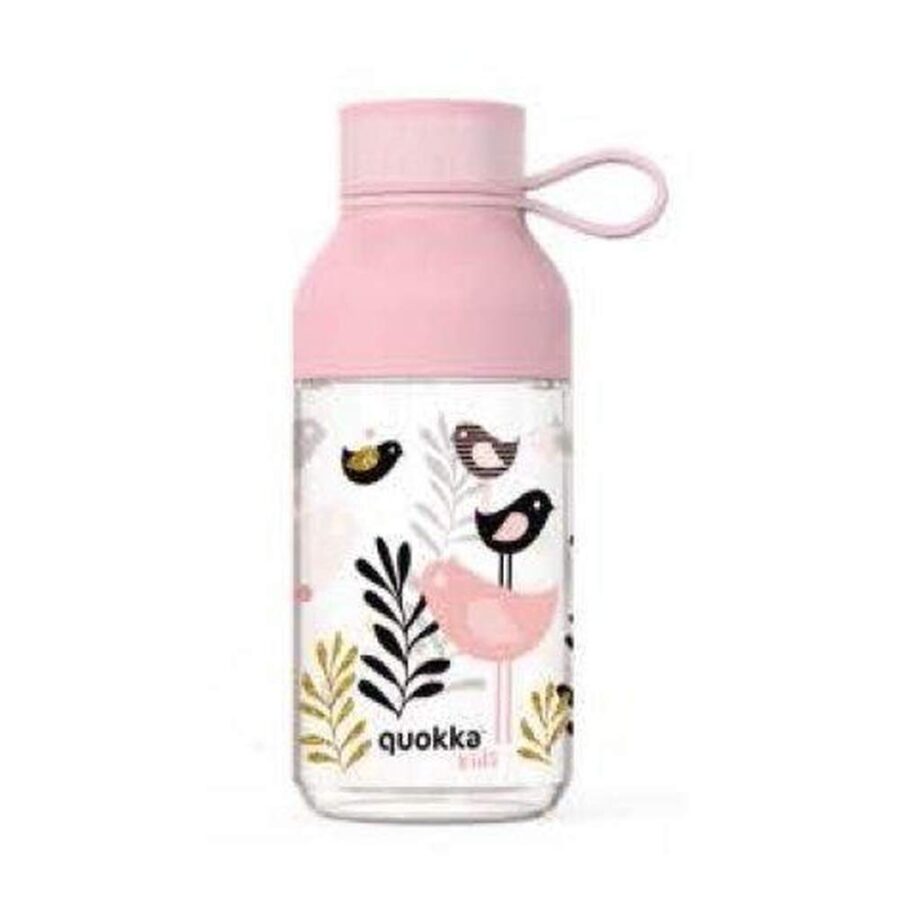 Botella Infantil Con Asa Pájaros Rosa