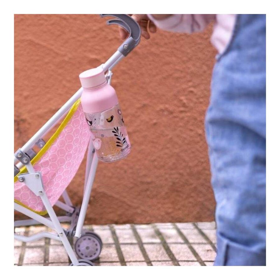 Botella Infantil Con Asa Pájaros Rosa