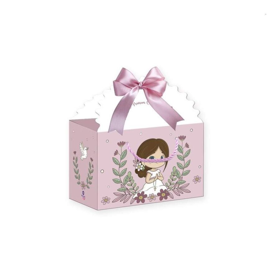 Caja Regalo Niña Rosa Primera Comunión