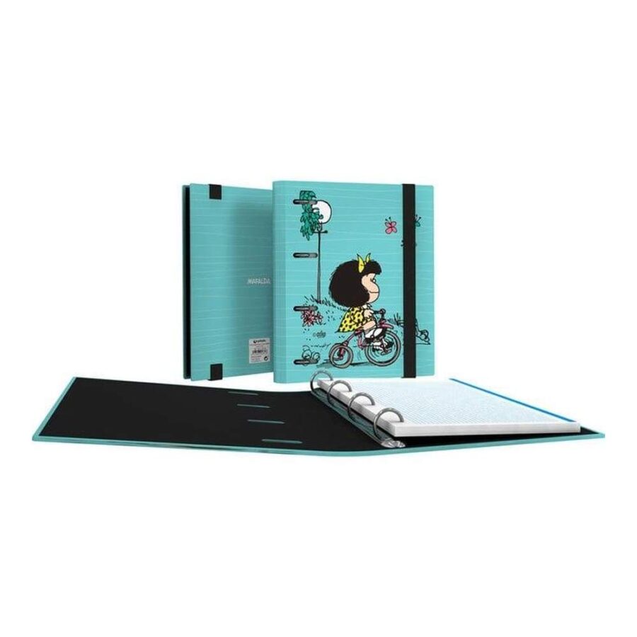 Carpebook 4 Anillas A5 Mafalda Bici