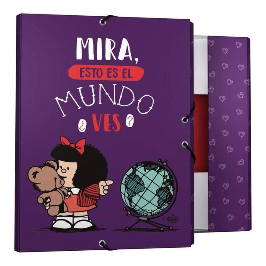 Carpeta 3 Solapas Mafalda Mundo