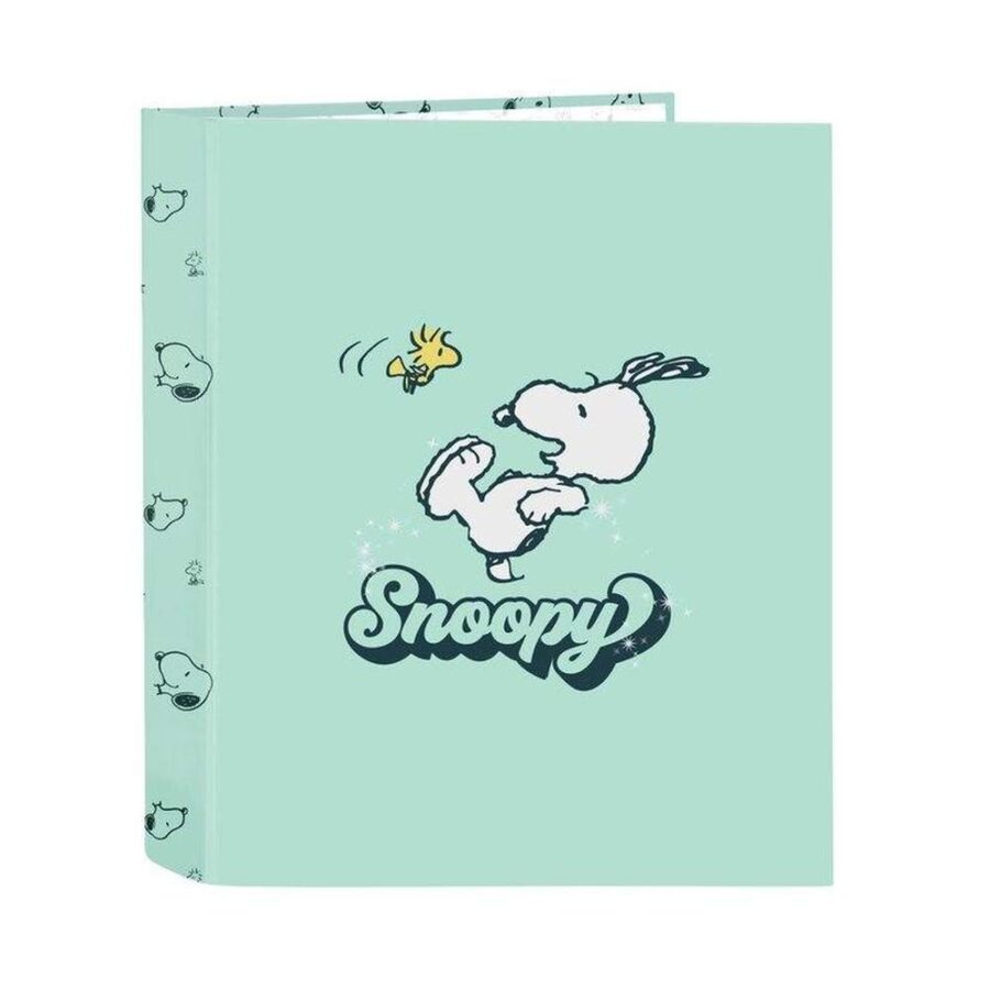 Carpeta Folio 4 Anillas Snoopy Groovy Lomo Ancho