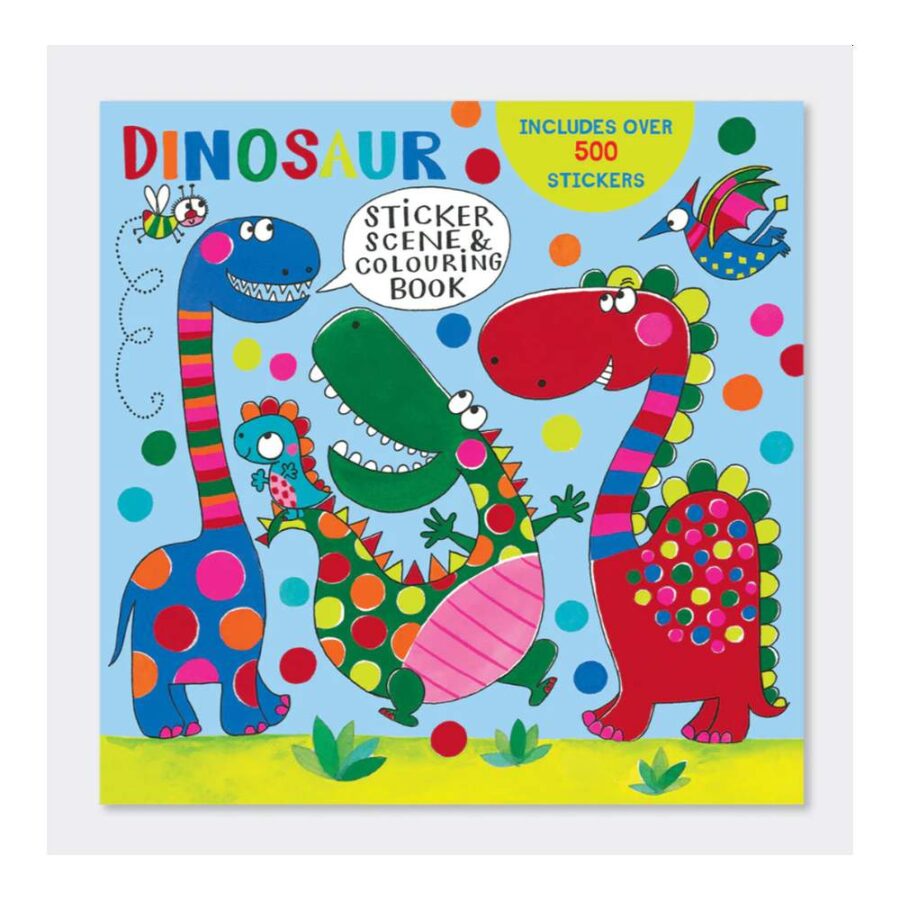 Cuaderno Para Pintar Con Stickers Dino