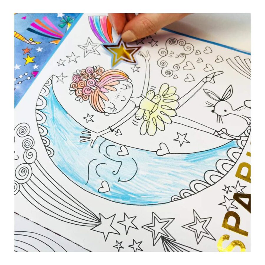 Cuaderno Para Pintar Con Stickers Moon Dance