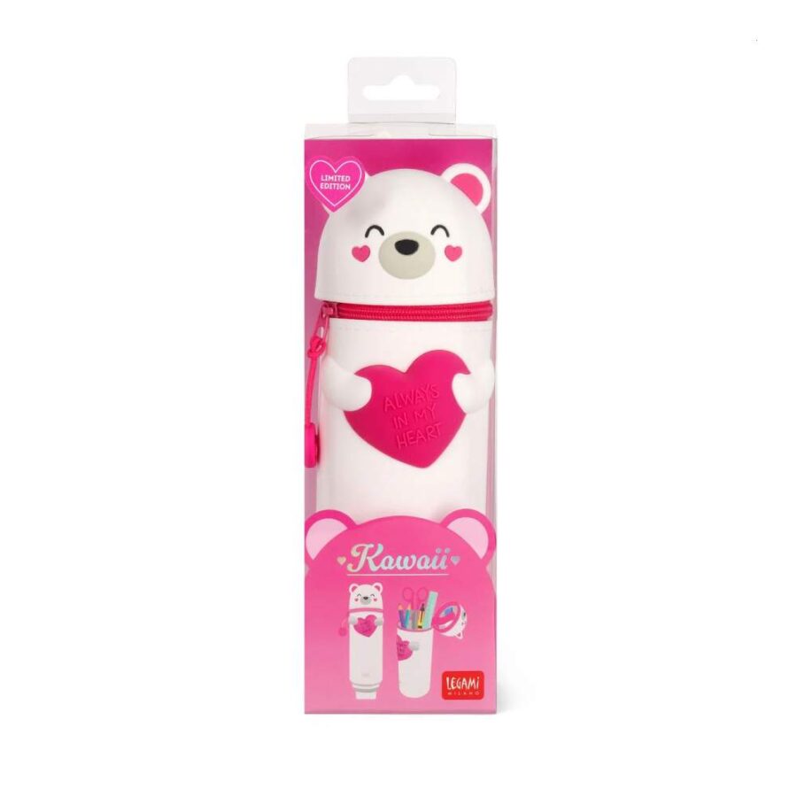 Estuche De Silicona 2 En 1 Oso Corazón