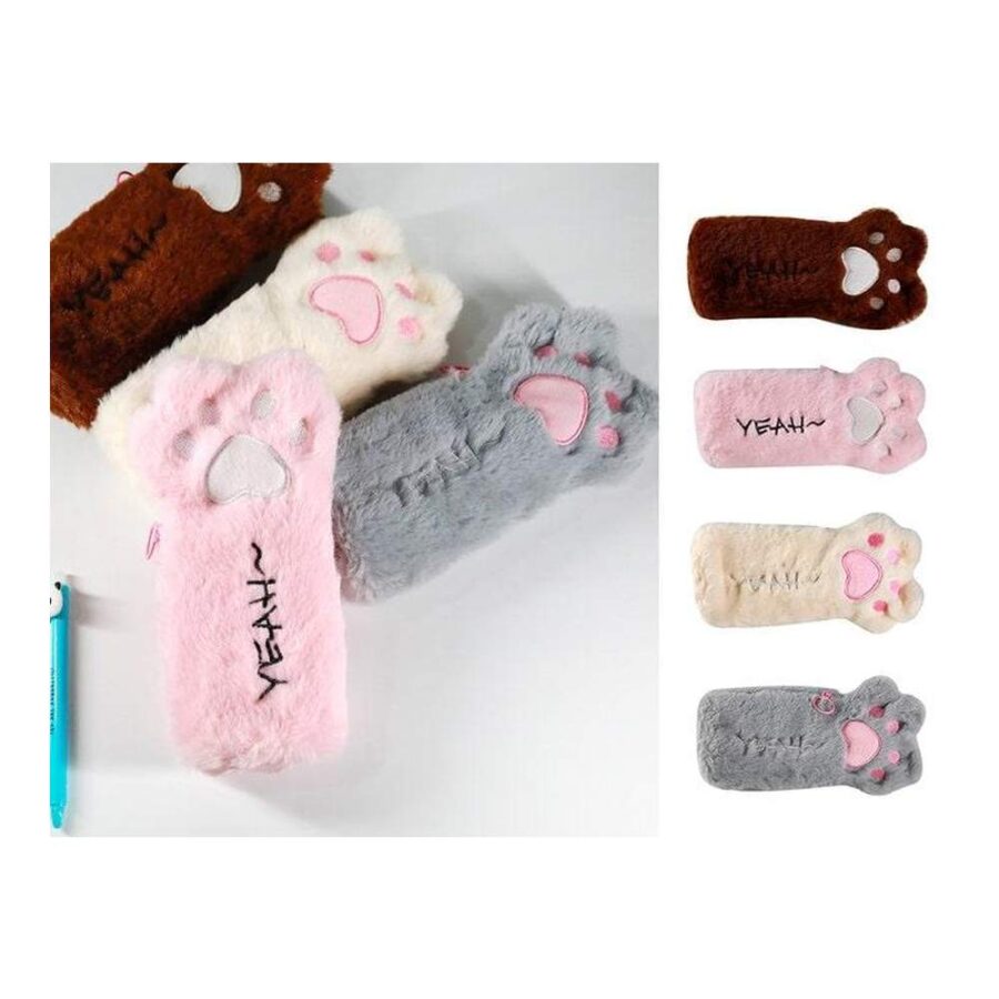 Estuche Patitas De Gato Peluche