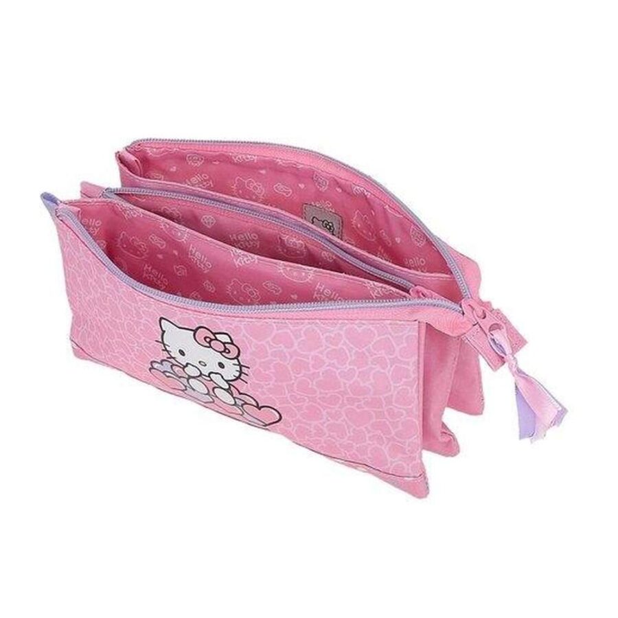 Estuche Triple Hello Kitty Hearts & Dots