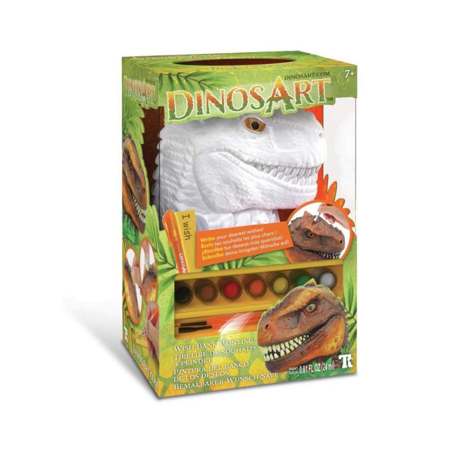 Hucha T-Rex Para Pintar