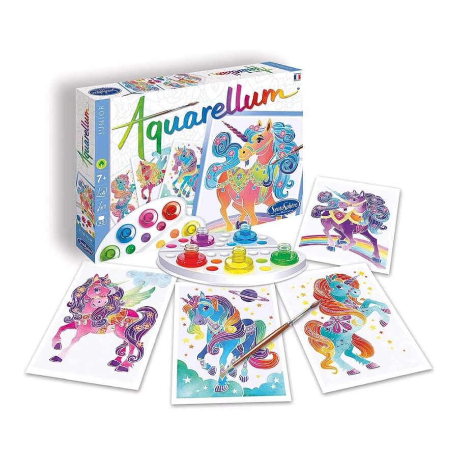 Juego Aquarellum Unicornios