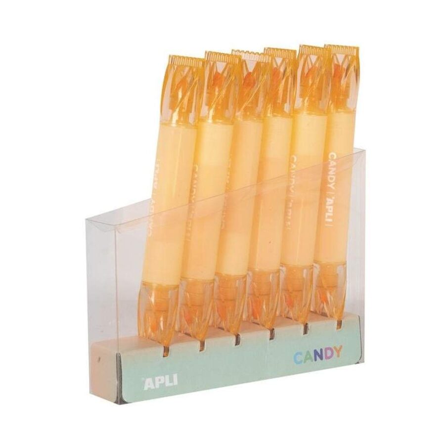 Marcador Doble Punta Naranja Candy