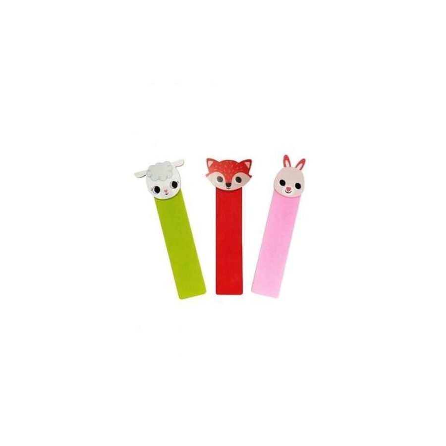 Marcapáginas De Madera Animales