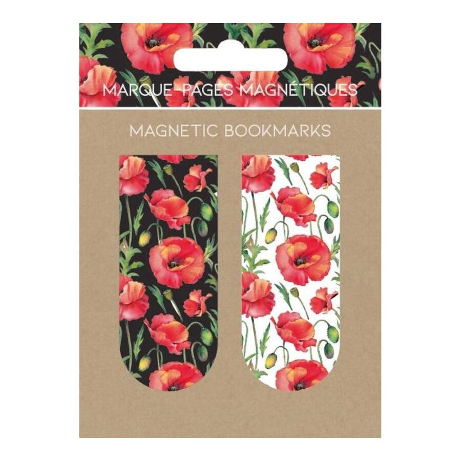 Marcapáginas Flores Rojas