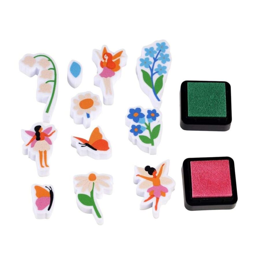 Mini Sellos Fairies In The Garden