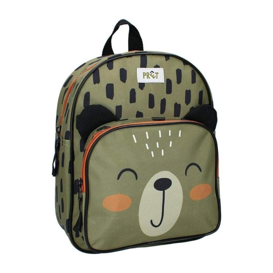 Mochila Infantil 2 Bolsillos Green Bear