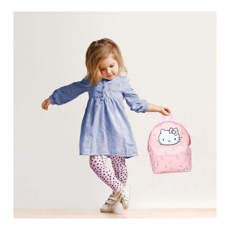 Mochila Infantil Con Bolsillo Hello Kitty