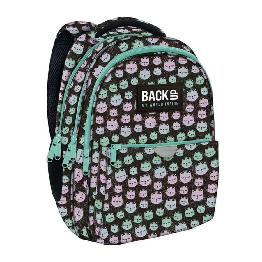 Mochila Juvenil Back Up Gatos