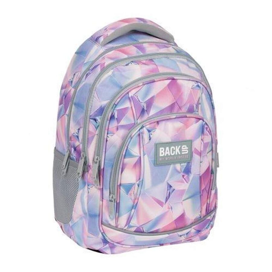 Mochila Juvenil Back Up Geometricos Pastel