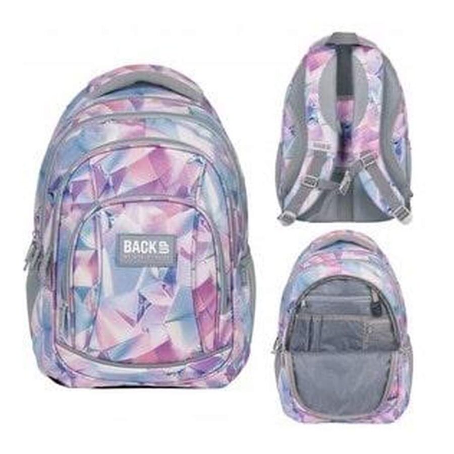 Mochila Juvenil Back Up Geometricos Pastel