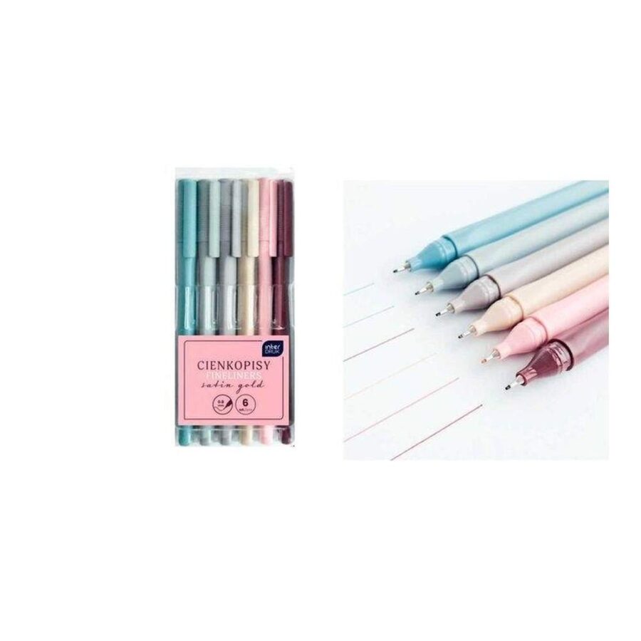 Pack Rotuladores Punta Fina 0.7 Mm Satin Gold