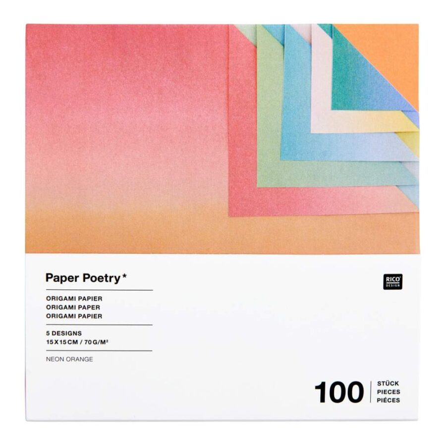 100 Hojas Origami Duo Color 15x15