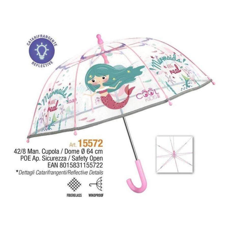 Paraguas Infantil Cupula Sirena