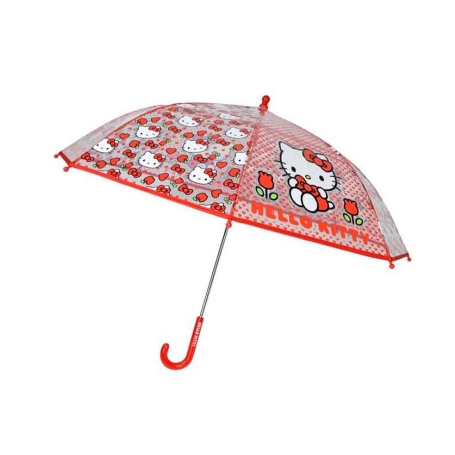 Paraguas Manual Transparente Hello Kitty