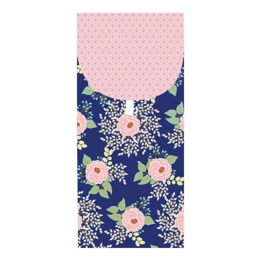 Portabilletes Flores Fondo Azul