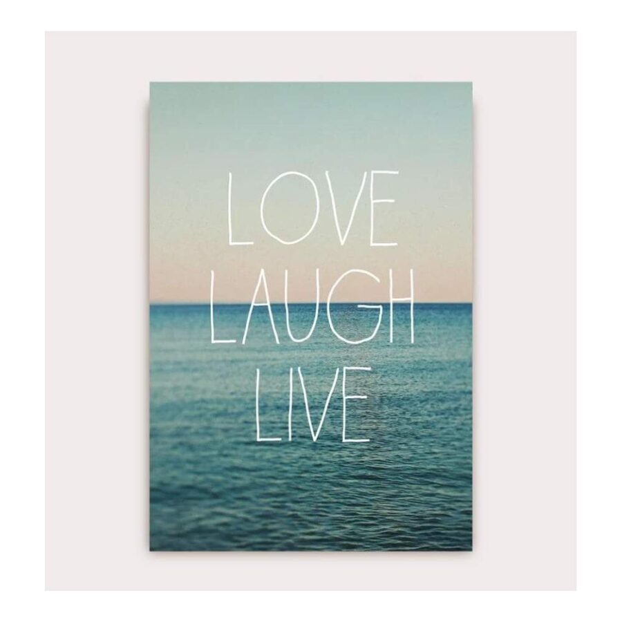 Postal Bock Love Laugh Live
